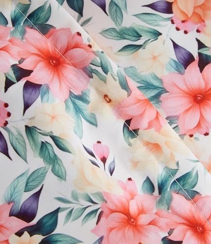 CGK Unlimited Duvet Cover Queen Size Set Extra Soft Floral Duvet Cover 90 x 90 with 2 Pillow Shams Comfy Breathable Floral Bedding Set Hotel Luxury Fade Free with Zipper Closures and Ties Blush Bouquet - Image 1