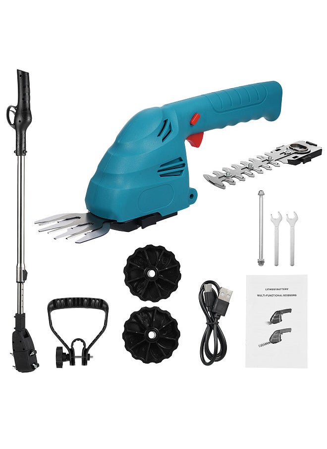 Lepmerk Lithium Cordless Hedge Trimmer Handheld Dual-Purpose Hedge Trimmer Bush Trimmer Electric Hedge Trimmer for Pruning Built in 2.0Ah Battery and Type-C Charging Cable Grass Trimmer  - Image 1