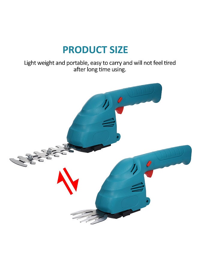 Lepmerk Lithium Cordless Hedge Trimmer Handheld Dual-Purpose Hedge Trimmer Bush Trimmer Electric Hedge Trimmer for Pruning Built in 2.0Ah Battery and Type-C Charging Cable Grass Trimmer  - Image 2
