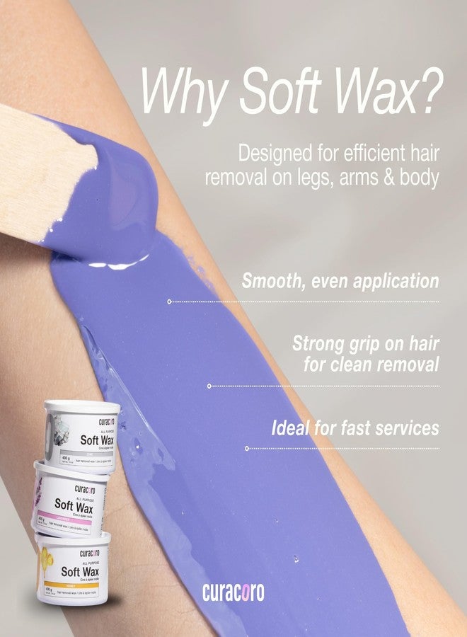 Curacoro Zinc Soft Wax 14oz / 400g, Soothing Crème Formula for Professional Depilation, Low Temp Soft Wax for Legs, Arms & Back - Image 2