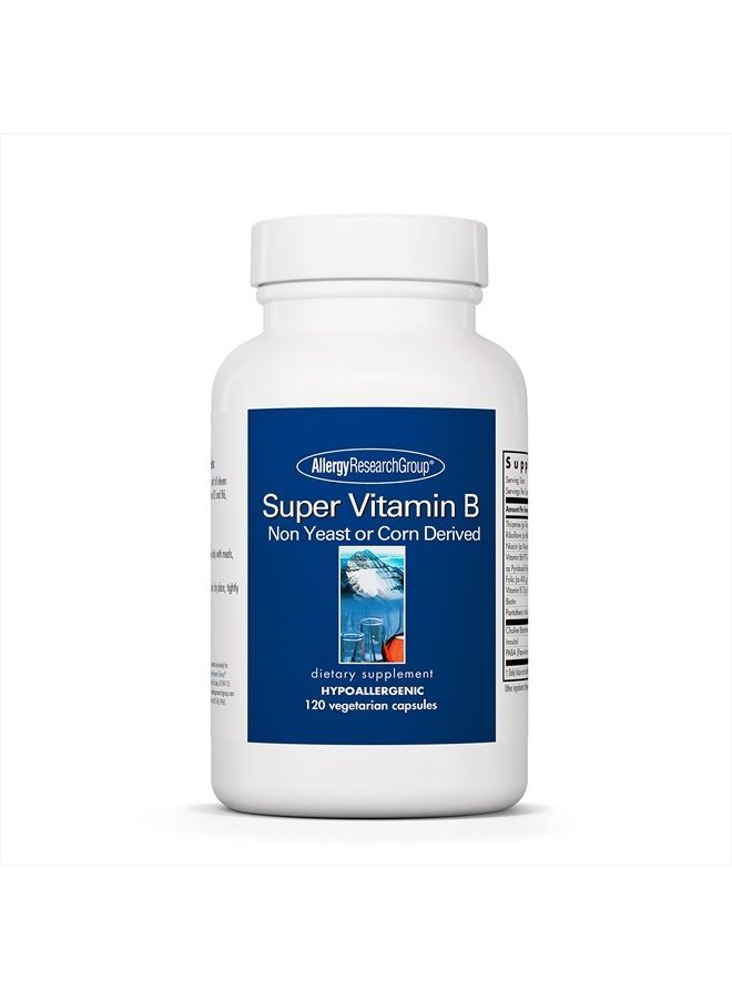Allergy Research Group Super Vitamin B - Hypoallergenic, B Complex - 120 Vegetarian Capsules - Image 1
