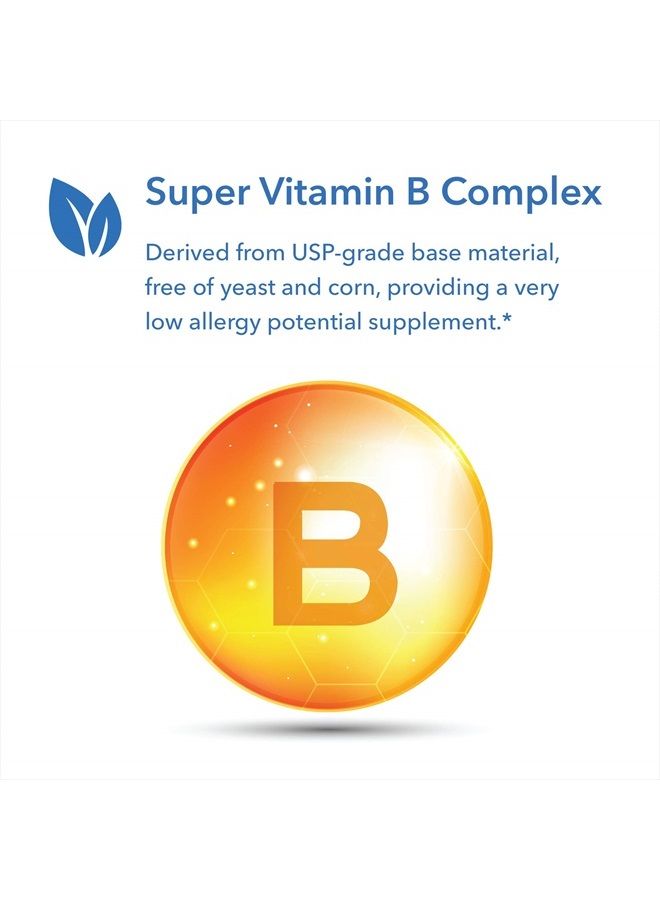 Allergy Research Group Super Vitamin B - Hypoallergenic, B Complex - 120 Vegetarian Capsules - Image 4