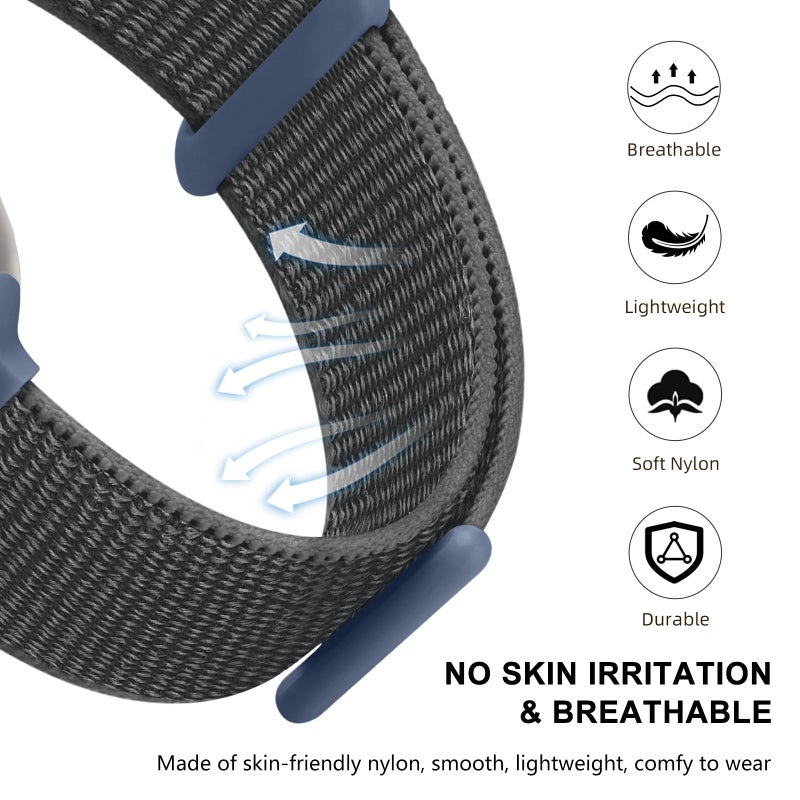 Getino Sport Nylon Band Compatible with Apple Watch Bands for Men Women 46mm 44mm 45mm 42mm 49mm 38mm 40mm 41mm, Soft Breathable Fabric Braided Strap for iWatch Series 10 9 8 7 6 5 4 3 2 1 Ultra SE - Image 2
