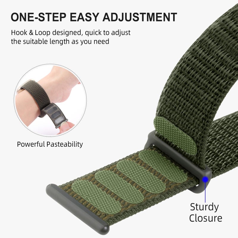 Getino Sport Nylon Band Compatible with Apple Watch Bands for Men Women 46mm 44mm 45mm 42mm 49mm 38mm 40mm 41mm, Soft Breathable Fabric Braided Strap for iWatch Series 10 9 8 7 6 5 4 3 2 1 Ultra SE - Image 3
