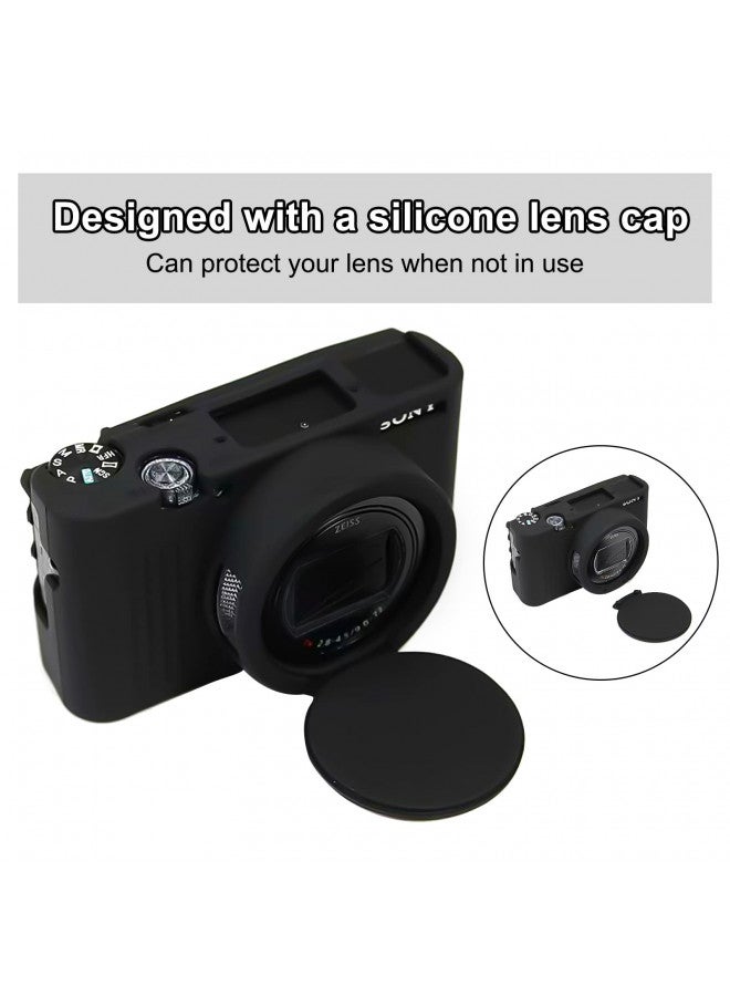 Easy Hood حافظة كاميرا سهلة ل Sony RX100 VII، غطاء واقي من السيليكون الناعم، غطاء عدسة قابل للإزالة لكاميرا Sony DSC-RX100 VII DSC-RX100M7 الرقمية (أسود) - Image 5