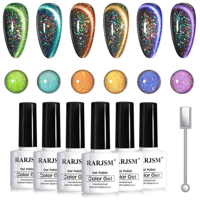 RARJSM Nude Gel Polish for French Manicure,Sheer Jelly Pink Gel Nail Polish Set of 6 Transparent Colors Clear Light Brown Pure White Neutral Nail Varnish LED UV Curing Requires 7.5ml for Home Salon - Image 1