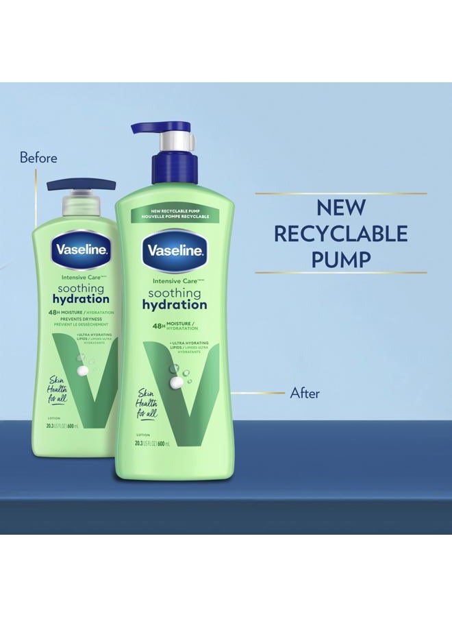 Vaseline Intensive Care Body Lotion, Aloe Soothe, 20.3 oz, 3 ct - Image 2