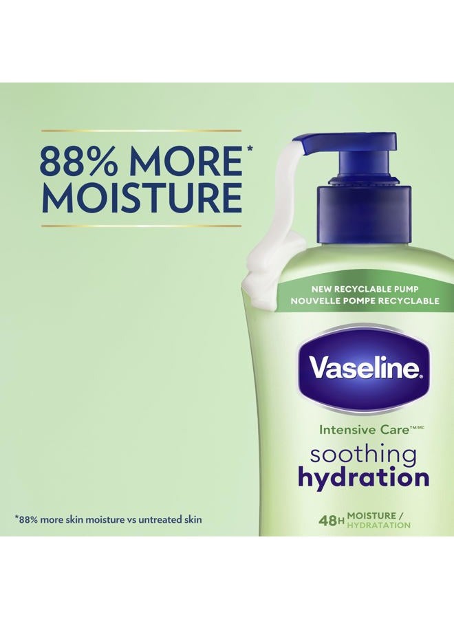 Vaseline Intensive Care Body Lotion, Aloe Soothe, 20.3 oz, 3 ct - Image 5