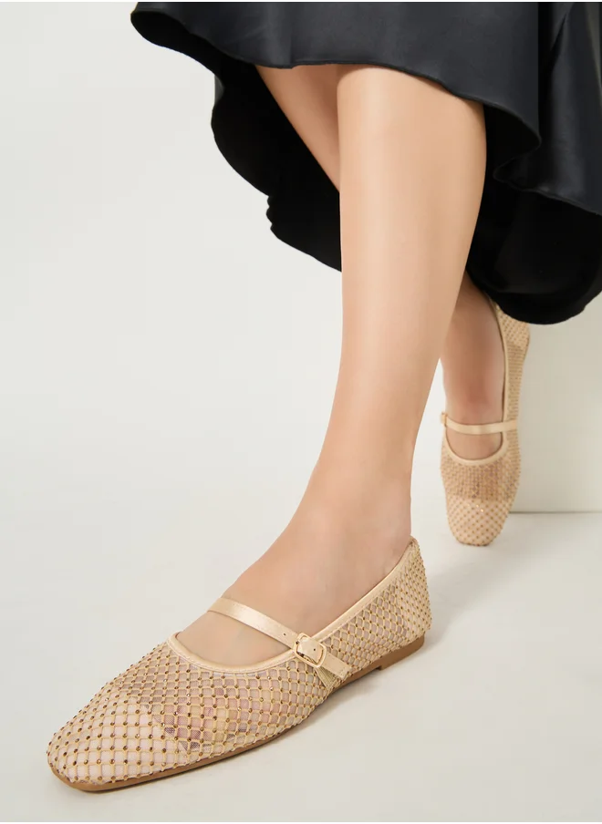 Styli Textured Woven Pointed Toe Shoes