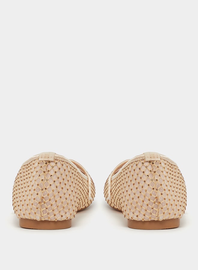 Styli Textured Woven Pointed Toe Shoes - Image 5