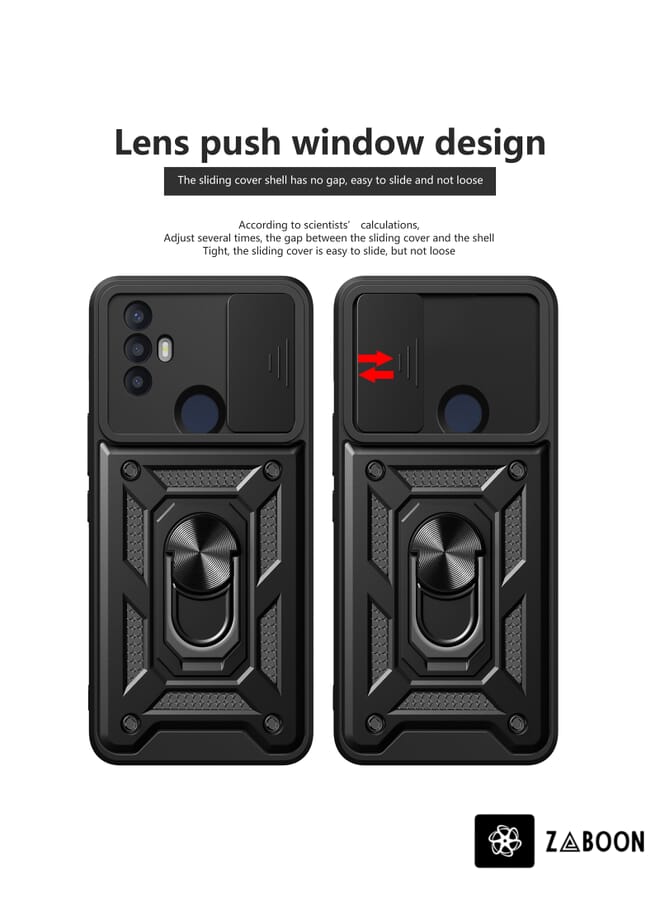 Zaboon Protective Case Cover For TCL 30 SE Sliding Camera Cover Design TPU + PC - Image 2