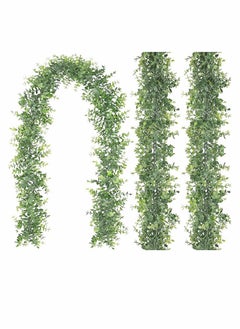 Y&D 3 Pack Faux Eucalyptus Garland 6Ft/Pack Artificial Vines Greenery UV Protected Indoor Outdoor for Wedding Table Runner Doorways Decoration  - Image 1