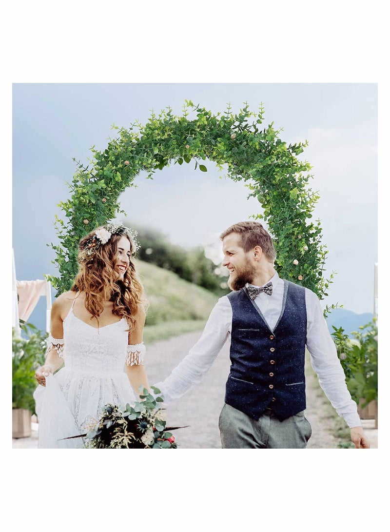 Y&D 3 Pack Faux Eucalyptus Garland 6Ft/Pack Artificial Vines Greenery UV Protected Indoor Outdoor for Wedding Table Runner Doorways Decoration  - Image 2