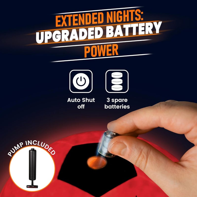 TOMLEON Light Up Soccer Ball, Glow in The Dark Ball NO 5, Soccer Gifts for Boys 8-12, 12-14 Year Old, Kids & Teens Gift Ideas, Sports Toys for Boy & Girl Ages 8 9 10 11 12 13 14 15, Glowing Outdoor Activity - Image 3