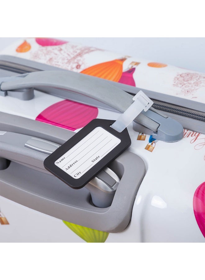 Plastic Airplane Luggage Tag Boarding Pass Luggage Hanging Tag Pendant 10 Colours with Lanyard - Image 3