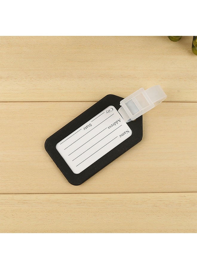 Plastic Airplane Luggage Tag Boarding Pass Luggage Hanging Tag Pendant 10 Colours with Lanyard - Image 4