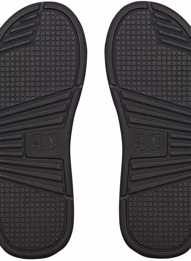 DC Shoes Dc Men Bolsa Athletic Slide Sandal Flip Flop, Black/Black/Black, 42 EU - Image 4