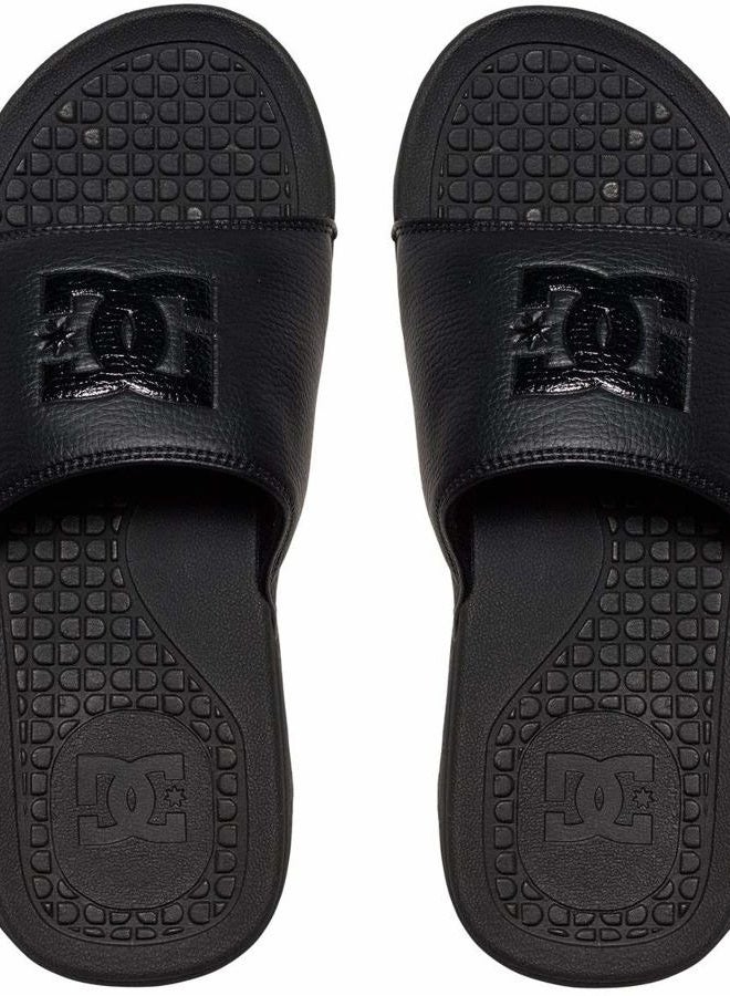 DC Shoes Dc Men Bolsa Athletic Slide Sandal Flip Flop, Black/Black/Black, 42 EU - Image 3