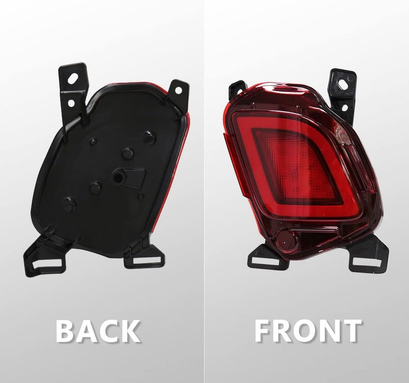 VGETTING Rear Bumper Reflector Lights for Toyota Highlander 2015-2019 - LED Tail Light and Brake Light Replacement - Image 2