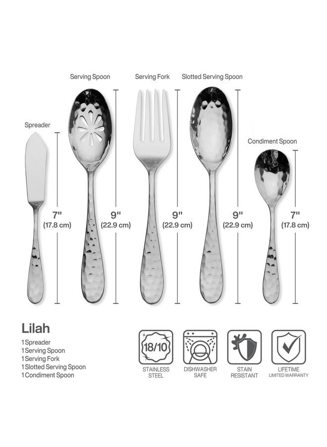Mikasa Mikasa, Lilah Flatware Service for 8, 45 Piece Set, 18/10 Stainless Steel, Silverware Set with Serving Utensils  - Image 3