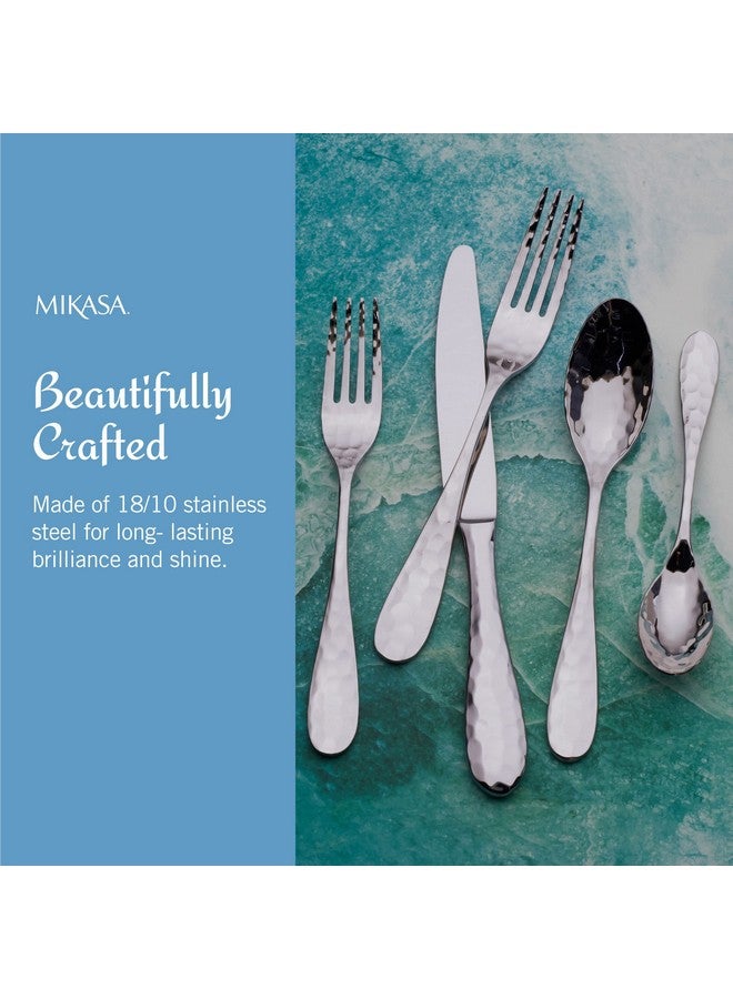Mikasa Mikasa, Lilah Flatware Service for 8, 45 Piece Set, 18/10 Stainless Steel, Silverware Set with Serving Utensils  - Image 4