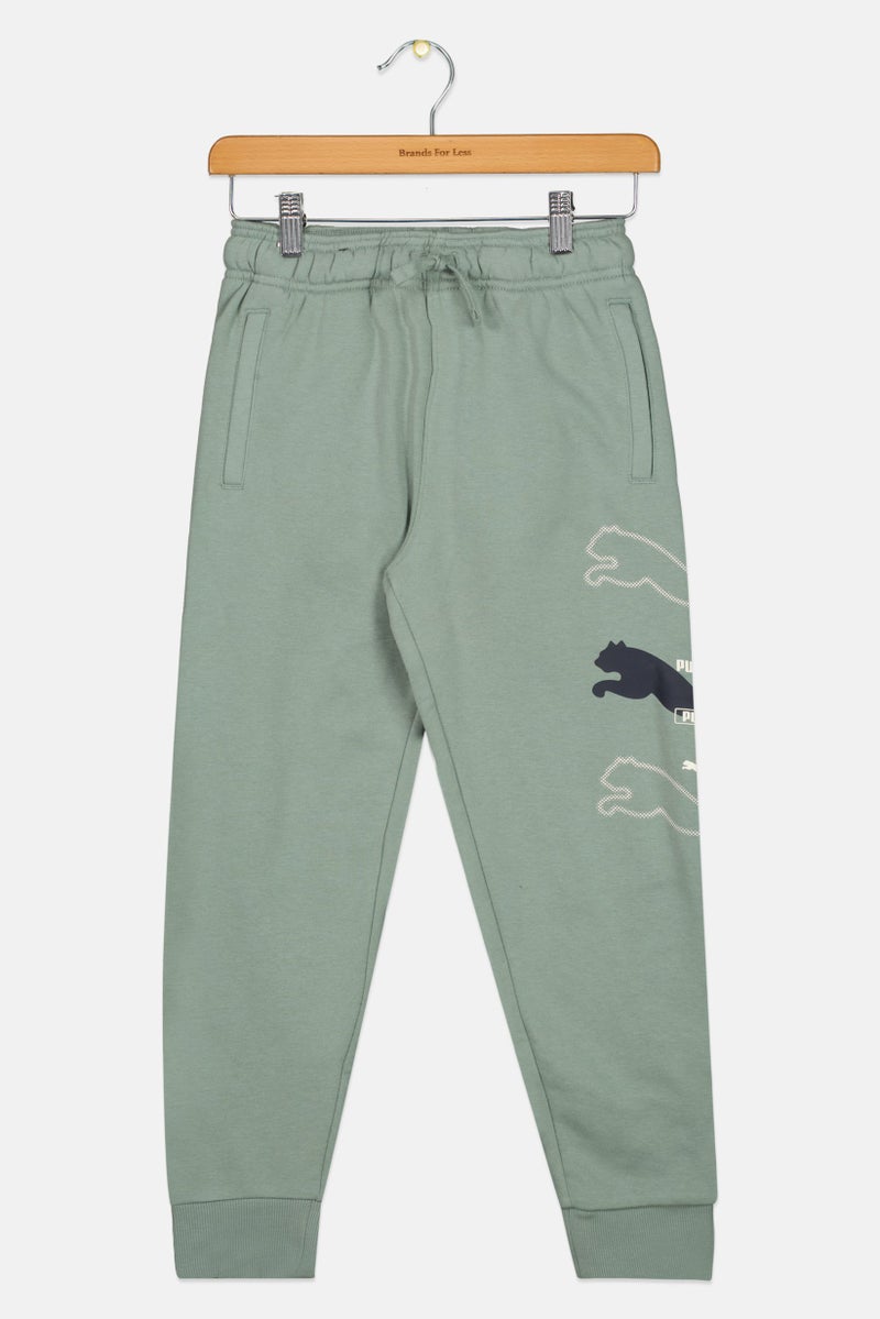 PUMA Kids Girl Sportswear Fit Outdoor Sweatpants, Sage Green - Image 1