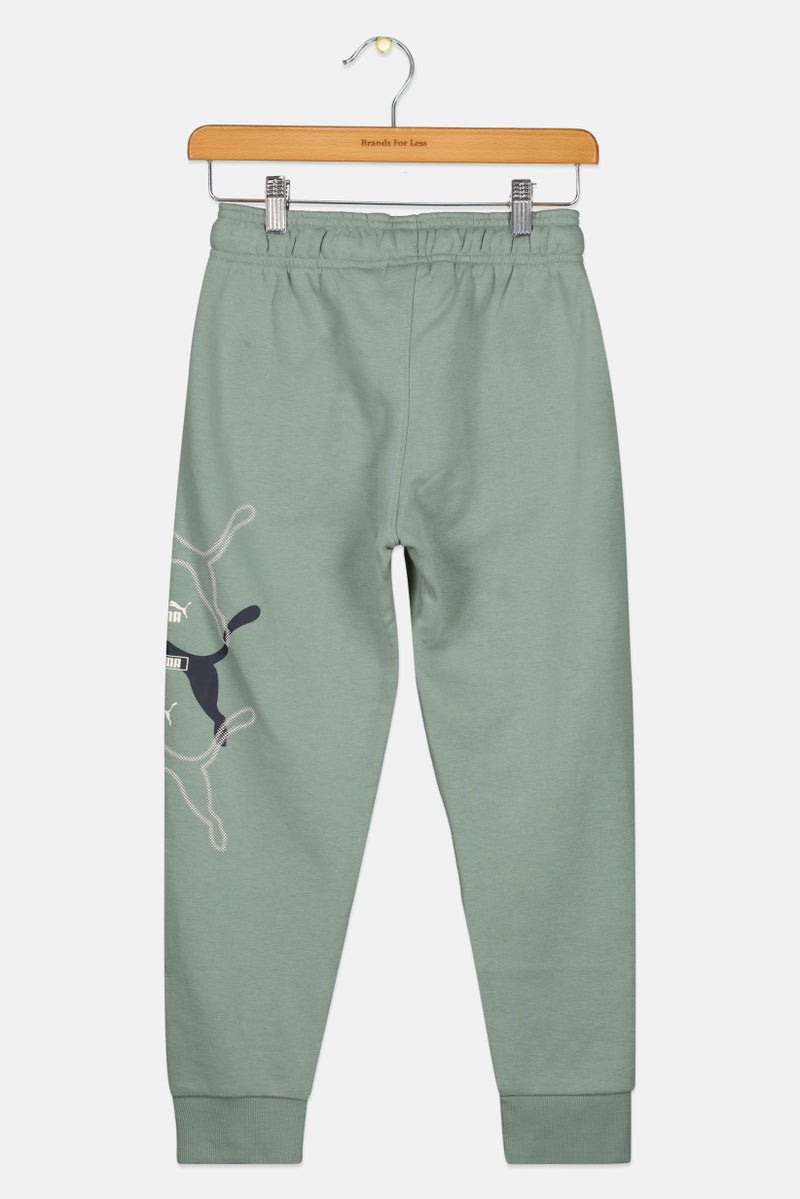 PUMA Kids Girl Sportswear Fit Outdoor Sweatpants, Sage Green - Image 2