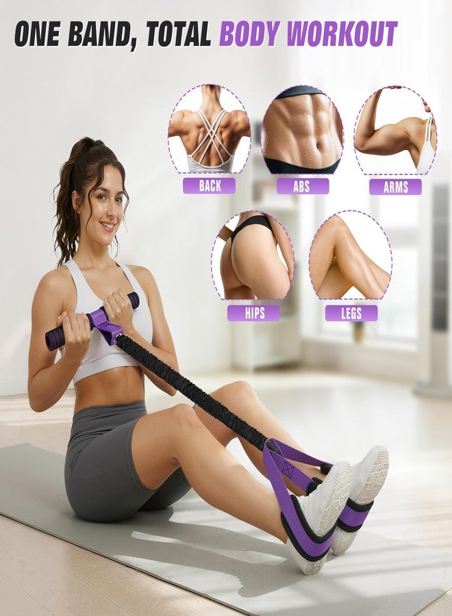 WOQQW Upgraded Pedal Resistance Band with Handles, Foot Pedal Resistance Bands for Women, Core Abs Leg Training, Exercise Bands for Full Body Workout Fitness, Home Gym Equipment, Pilates & Physical Therapy - Image 3