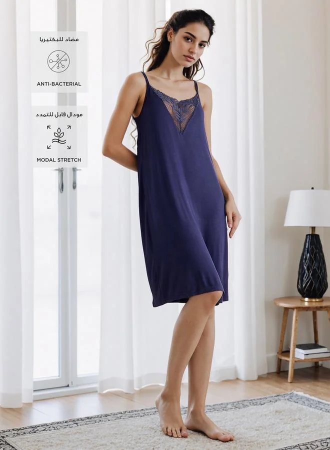 سبلاش فيڤ Lace Detail Night Dress with Adjustable Straps