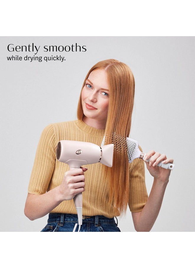 T3 Smooth Paddle Brush | Cushioned Body and Wide Flat Base for Gentle Styling | Heat Resistant Bristles