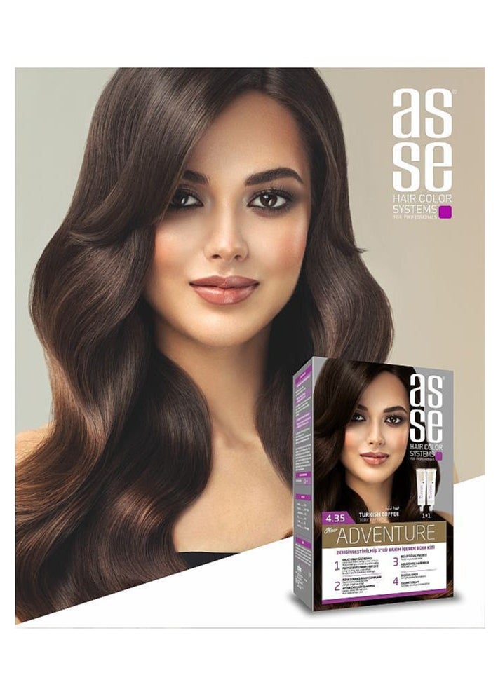asse - Hair Dye Kit Turkish Coffee Color 4.35 - Image 1