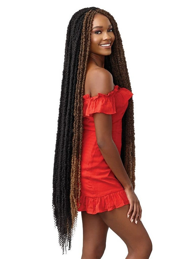 Outre Synthetic X Pression Braiding Twisted Up Bonita Infinity Locs 40'' (Color1 Jet Black Pack Of 5)