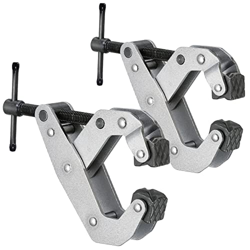 EHOMA 2 Pack Cantilever No-Twist Deep Throat T-Handle Multi-Purpose Lever Clamp, 2" - Image 1
