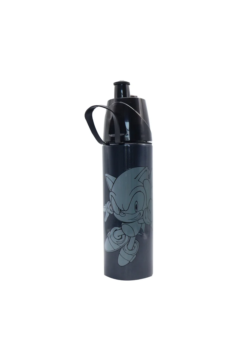 مون MOON Licensed Sonic Kids Water Bottle with Spray Mist | Cooling Spray | BPA-Free  Stainless Steel | Leak-Proof for School, Camping, Hiking, Outdoor Play | Boys Water Bottle |500ml