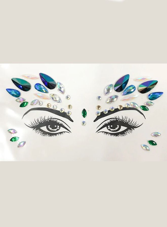 ملصقات تاتو كريستاليه للوجه - Image 1