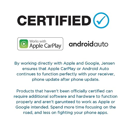 JENSEN J1CA10FL 10.1-inch Certified Apple CarPlay Android Auto Wired or Wireless | Single DIN & Double DIN Touchscreen Car Stereo Radio | Bluetooth | Front & Rear Camera Inputs | USB Playback & Charge - Image 2