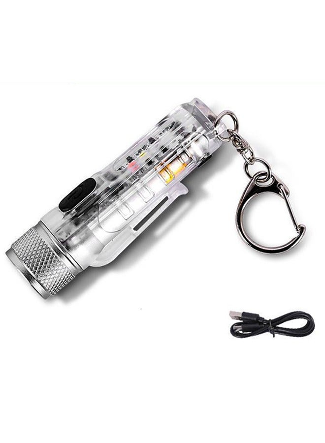 Mini LED Flashlights Keychain Flashlights EDC Portable Pocket Bright Flashlight High lumens USB Rechargeable Mini Keychain Flashlight for Daily Using Backpacking Camping and Hiking  - Image 1