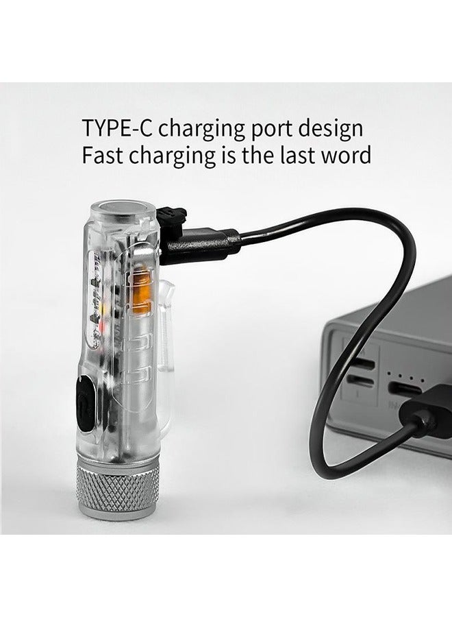 Mini LED Flashlights Keychain Flashlights EDC Portable Pocket Bright Flashlight High lumens USB Rechargeable Mini Keychain Flashlight for Daily Using Backpacking Camping and Hiking  - Image 5