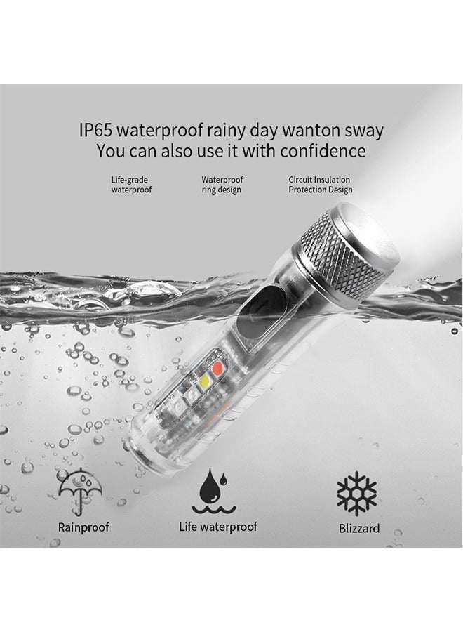 Mini LED Flashlights Keychain Flashlights EDC Portable Pocket Bright Flashlight High lumens USB Rechargeable Mini Keychain Flashlight for Daily Using Backpacking Camping and Hiking  - Image 4