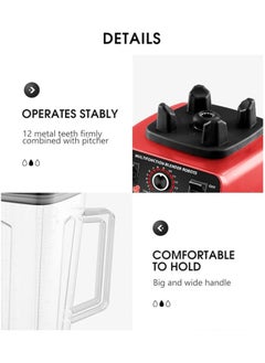 SILVER CREST 2-in-1 Commercial Grade Blender & Grinder Heavy Duty High-Speed Blender for Smoothies, Milkshakes, Juicing, Ice Crushing & Grains – 15-Speed Multifunctional Electric Mixer with 2.5L Jar  - Image 5