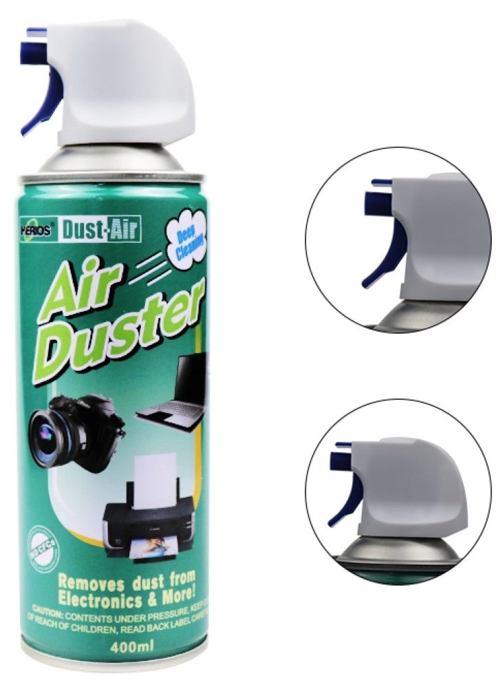 HERIOS Herios Air Duster, 400ml, Removes Dust from Electronics and More  - Image 2