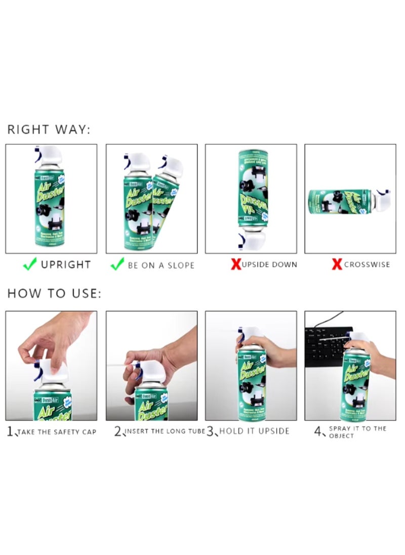 HERIOS Herios Air Duster, 400ml, Removes Dust from Electronics and More  - Image 4