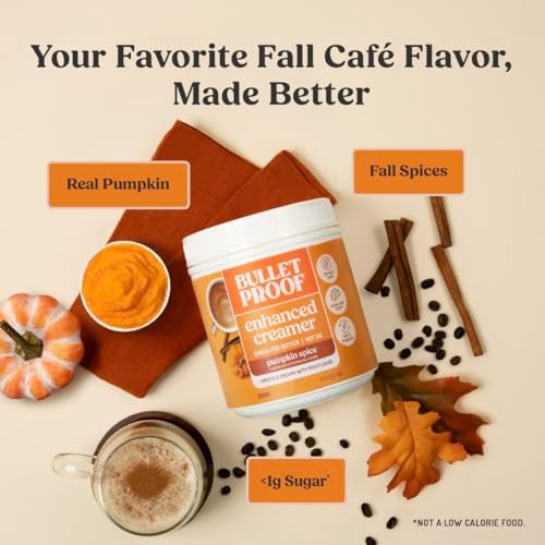 Bulletproof Pumpkin Spice Creamer, 14.8 Ounces, Keto Coffee Powder Creamer with MCT Oil and Grass-Fed Butter - Image 5