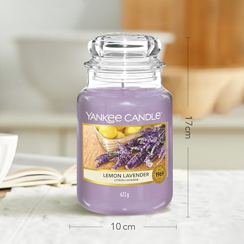 Yankee Candle Lemon Lavender Scented Classic 22oz Large Jar Single Wick Candle Over 110 Hours of Burn Time Ideal for Gifting Events and Home Fragrance - Image 4