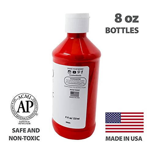 milo Acrylic Paint Set of 12 Colors | 8 oz Bottles | Student Primary Colors Acrylics Painting Pack | Made in the USA | Non-Toxic Art & Craft Paints for Artists, Kids, & Hobby Painters - Image 2
