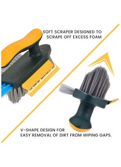 4 in 1 Tile Grout Cleaner Brush with Squeegee, V-Shape Gap Scrub Brush Crevice Cleaning Brush Tools,Multifunctional Scrubbing Floor Brush for Cleaning Corner - pzsku/ZC76AEFBEF62A8A0F7552Z/45/_/1740590181/5315f9f3-2f0b-4806-9570-b5b1a17c8be0