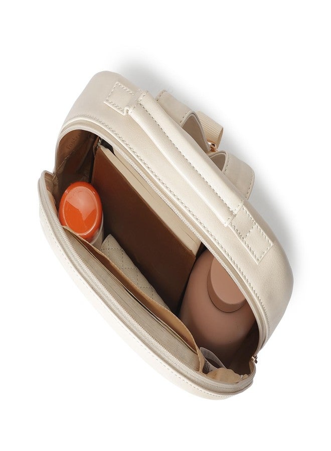 Fastrack Puffup Backpack | Quilted Faux-Leather Backpack For Women | Compact Bag with Tablet Sleeve & Utility Pockets - Image 2