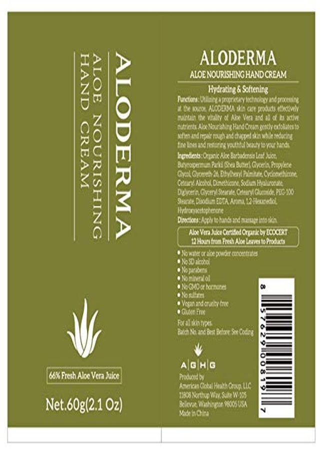 Aloderma Nourishing Hand Cream, 60G, Amazing Hydration, Produced With Fresh Organic Aloe Vera Within 12 Hours Of Harvest With 66% Pure Organic Aloe - Image 5