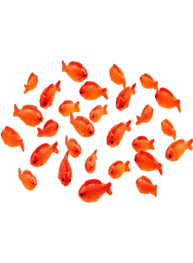 Yookeer مجموعة يوكير من 36 قطعة من تماثيل أسماك ذهبية حمراء صغيرة مصنوعة من الراتنج، مثالية لتزيين أحواض السمك، وإكسسوارات تزيينية مصغرة للمنزل، والأعمال اليدوية، والحدائق، والهدايا. - Image 1