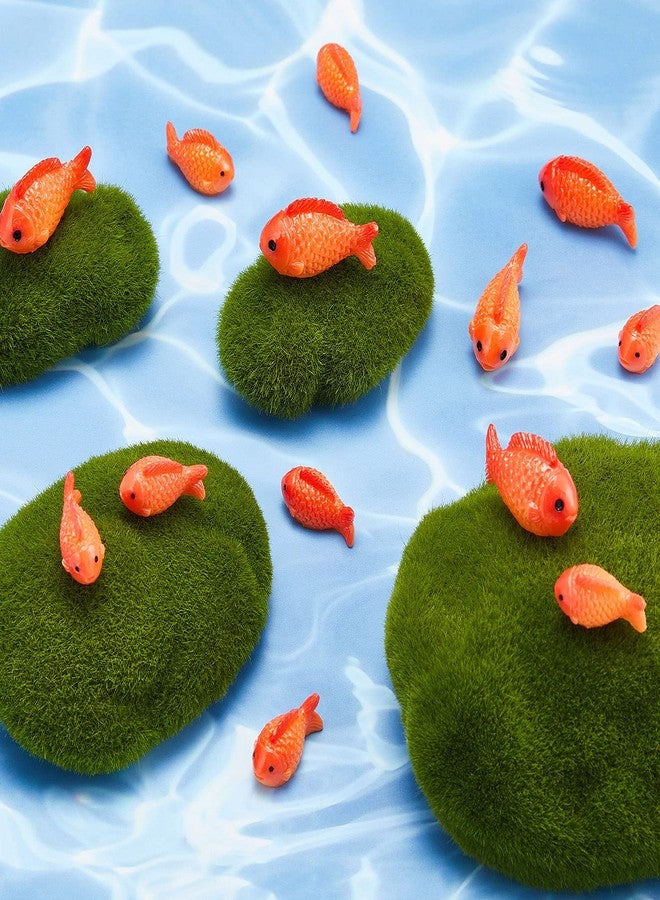 Yookeer مجموعة يوكير من 36 قطعة من تماثيل أسماك ذهبية حمراء صغيرة مصنوعة من الراتنج، مثالية لتزيين أحواض السمك، وإكسسوارات تزيينية مصغرة للمنزل، والأعمال اليدوية، والحدائق، والهدايا. - Image 4